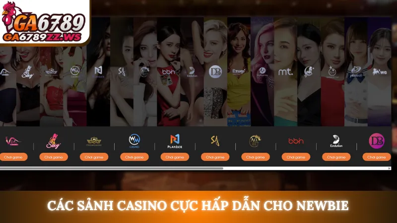 Các sảnh casino cực hấp dẫn cho newbie