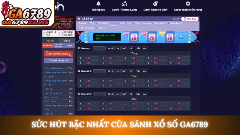 Sức hút bậc nhất của sảnh xổ số Ga6789